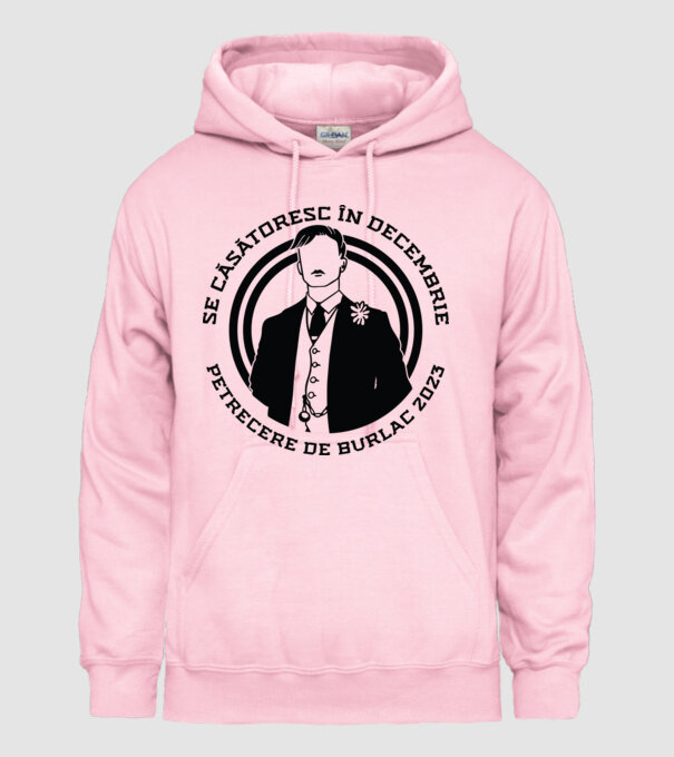Se căsătoresc în decembrie model roz deschis pe tricou
