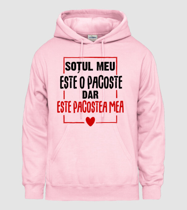 soțul meu este o pacoste model roz deschis pe tricou