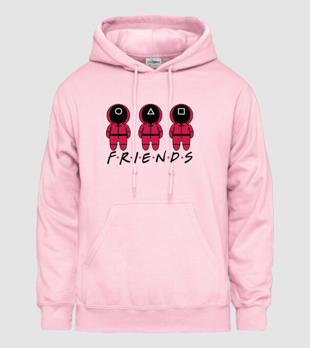 squid game friends model roz deschis pe tricou