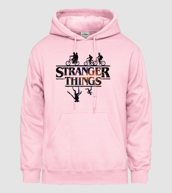 stranger things quote poster model roz deschis pe tricou