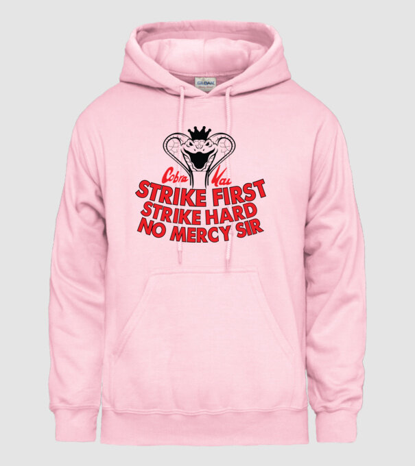 Strike first strike hard logo model roz deschis pe tricou