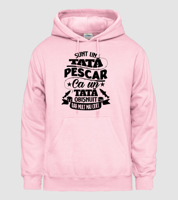 Sunt un tată pescar, ca un tată obișnuit, dar mult mai cool model roz deschis pe tricou