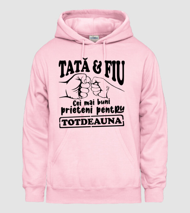 tată & fiu - cei mai buni prieteni pentru totdeauna model roz deschis pe tricou