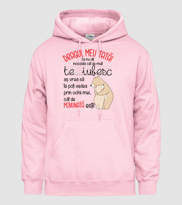 Tată Cât de minunat ești model roz deschis pe tricou