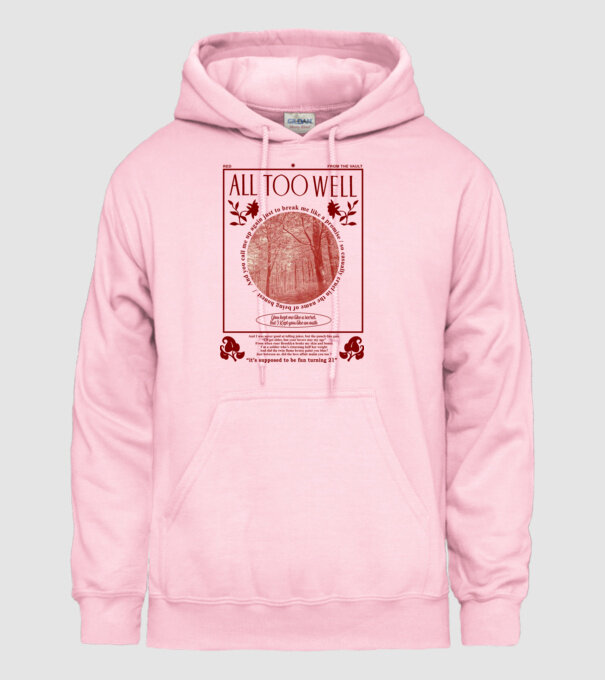 Taylor Swift All too well model roz deschis pe tricou