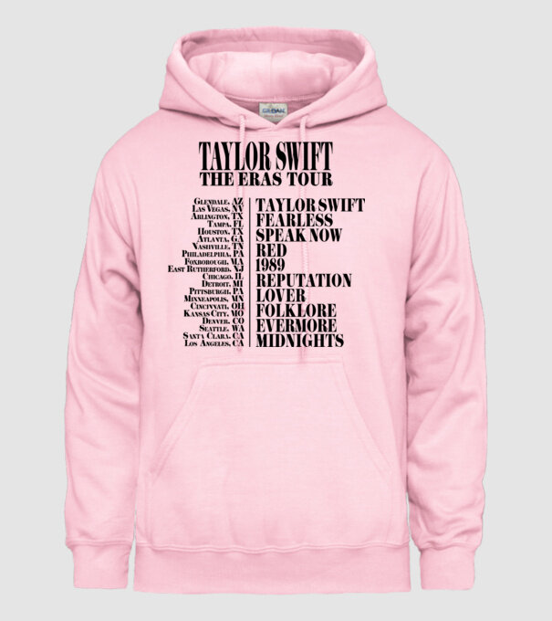Taylor Swift Eras tour back model roz deschis pe tricou