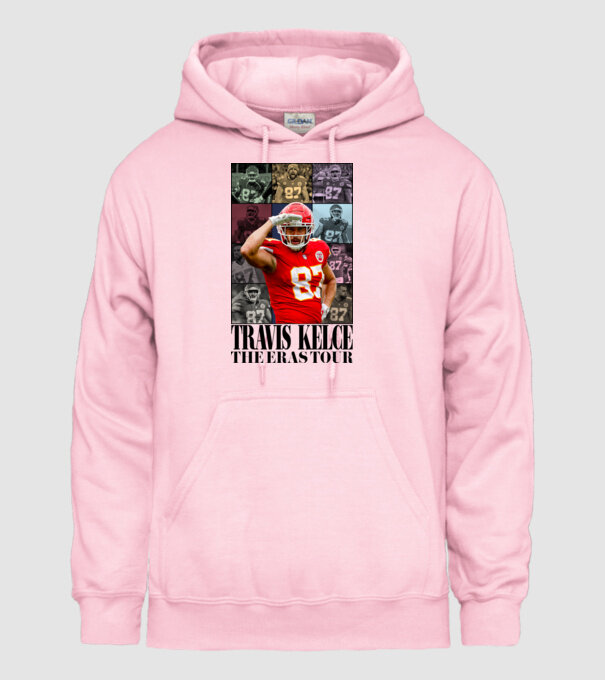 Taylor Swift Eras Travis Kelce model roz deschis pe tricou