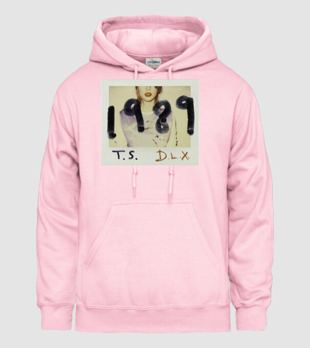 Taylor Swift polaroid model roz deschis pe tricou