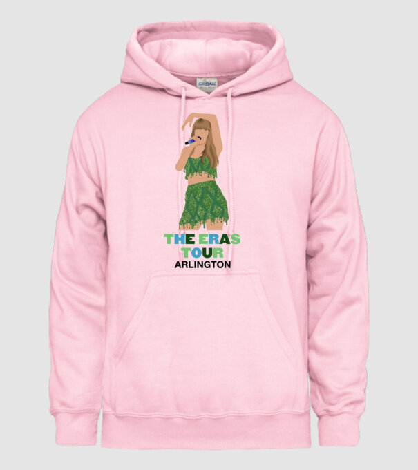 Taylor Swift The Eras Tour Arlington 2 model roz deschis pe tricou