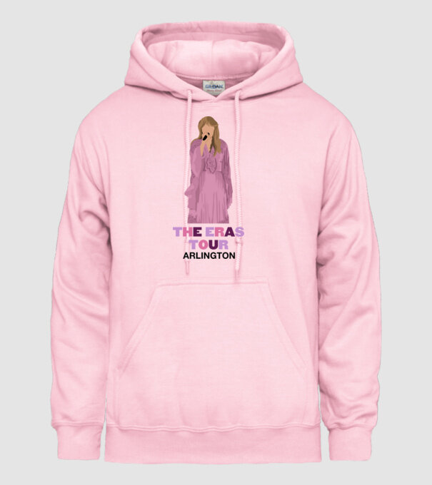 Taylor Swift The Eras Tour Arlington 3 model roz deschis pe tricou