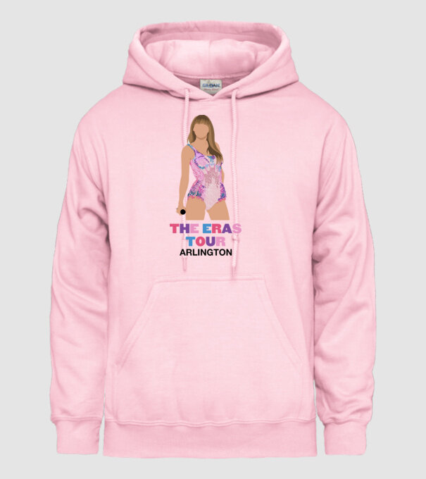 Taylor Swift The Eras Tour Arlington 4 model roz deschis pe tricou