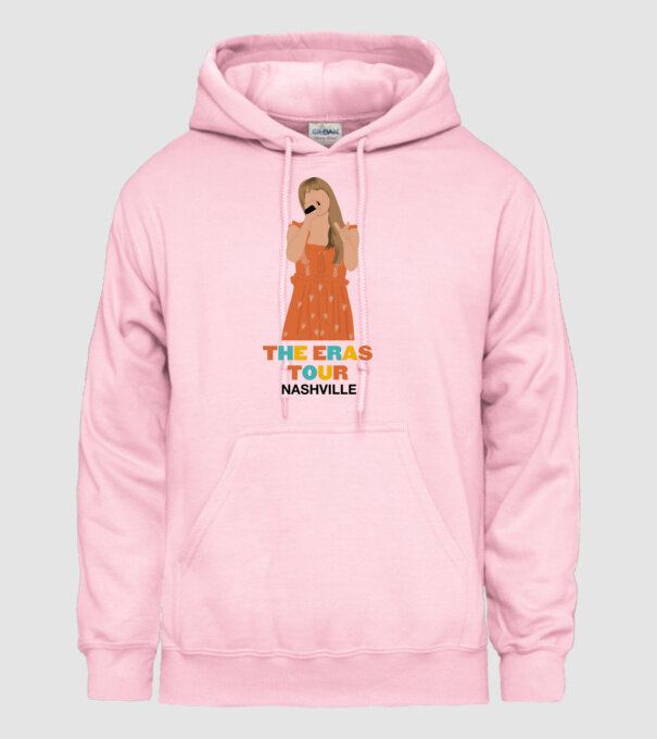Taylor Swift The Eras Tour Nashville 3 model roz deschis pe tricou