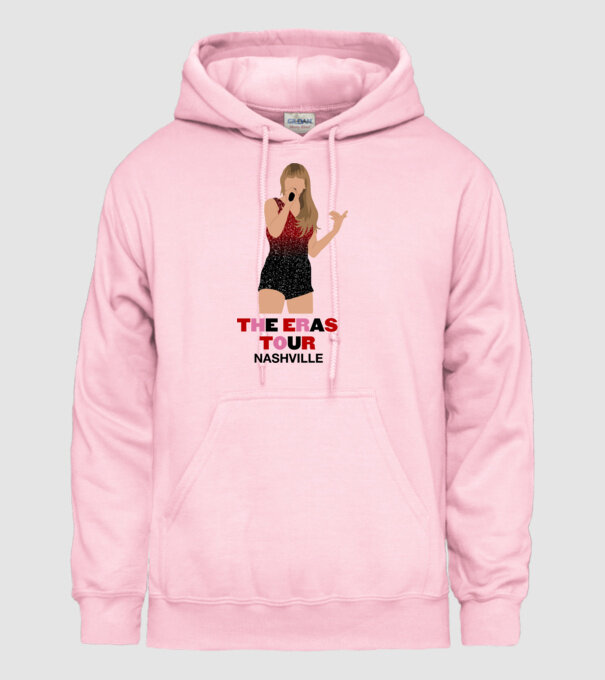 Taylor Swift The Eras Tour Nashville model roz deschis pe tricou
