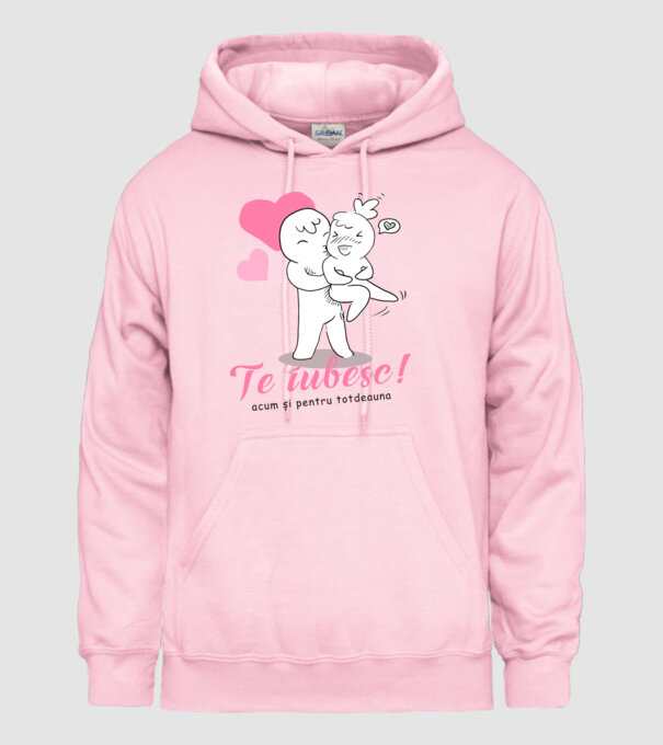 te iubesc model roz deschis pe tricou