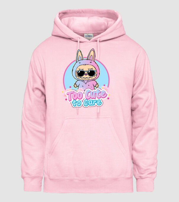 Too cute to care model roz deschis pe tricou