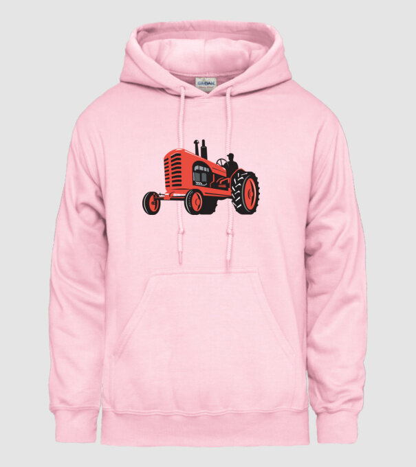 TRACTOR model roz deschis pe tricou