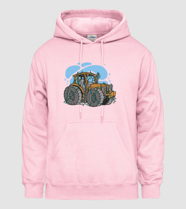 TRACTOR model roz deschis pe tricou