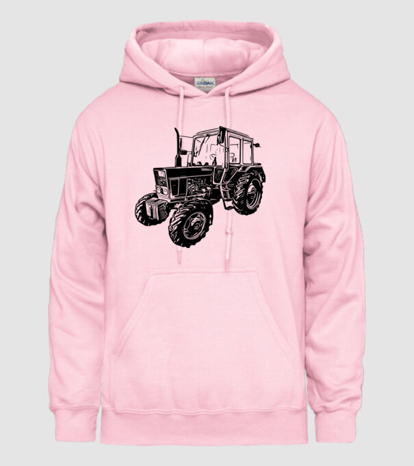 TRACTOR model roz deschis pe tricou