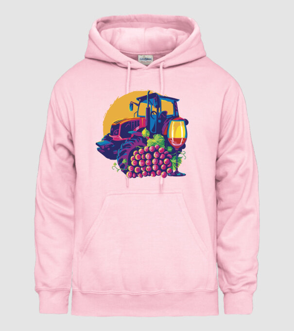 TRACTOR model roz deschis pe tricou