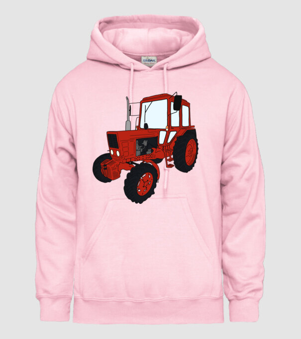 TRACTOR model roz deschis pe tricou