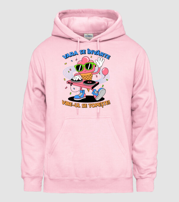 Vara se învârte model roz deschis pe tricou