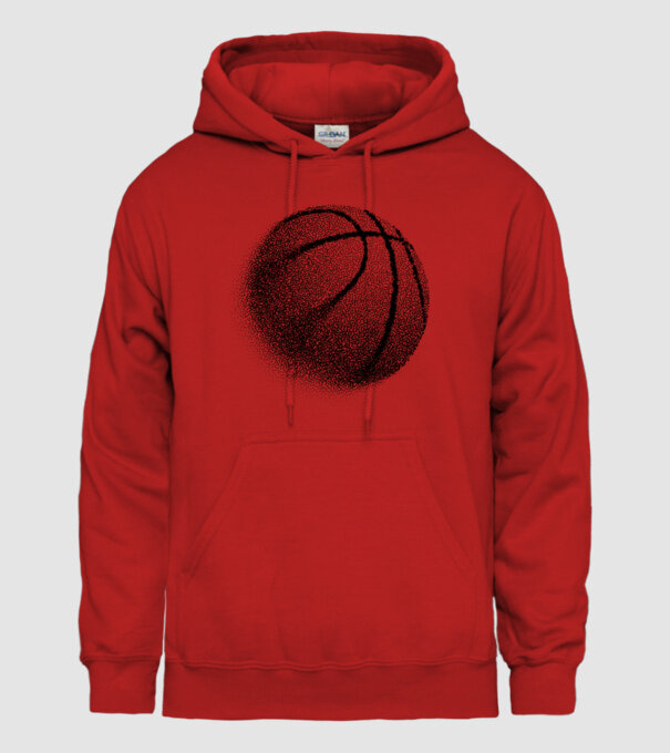 Basketball model roșu pe tricou