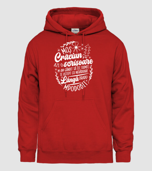 Moş Crăciun model roșu pe tricou