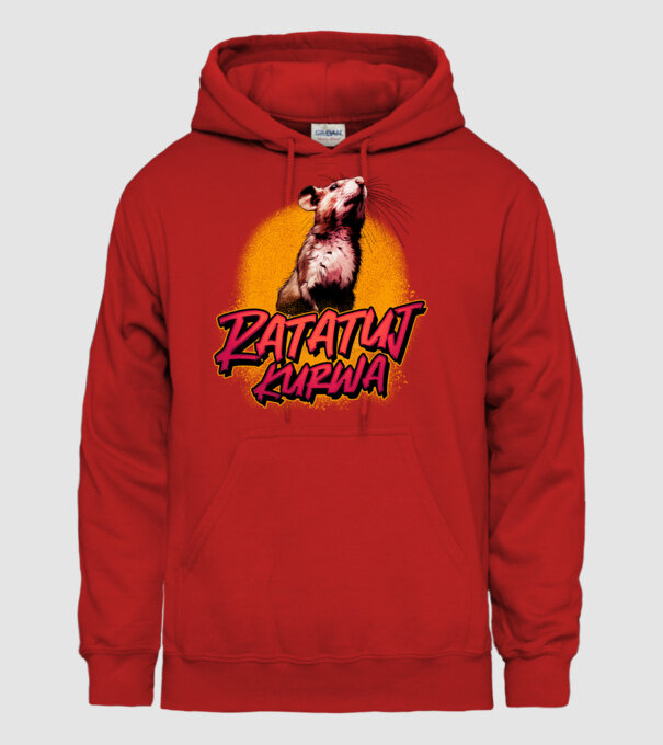 Ratatuj kurwa model roșu pe tricou