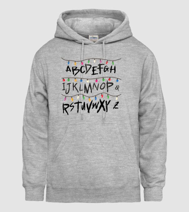 abcdef stanger things model gri pe tricou