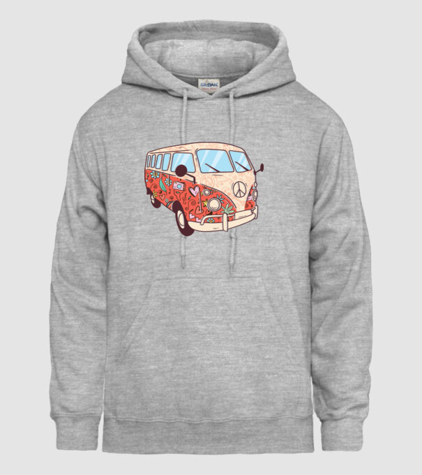 Autobuze model gri pe tricou