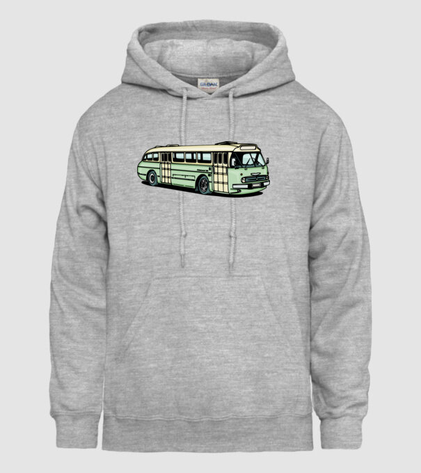 Autobuze model gri pe tricou