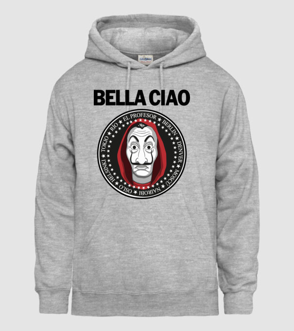 bella ciao stroke model gri pe tricou