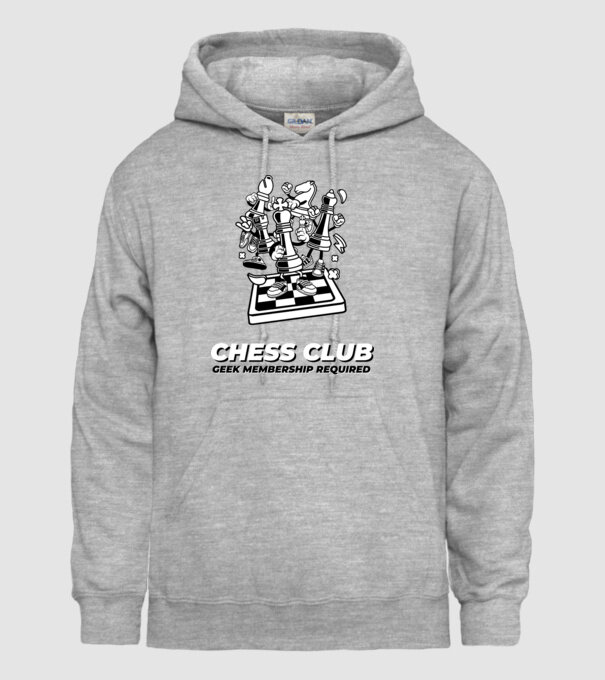 chess club model gri pe tricou