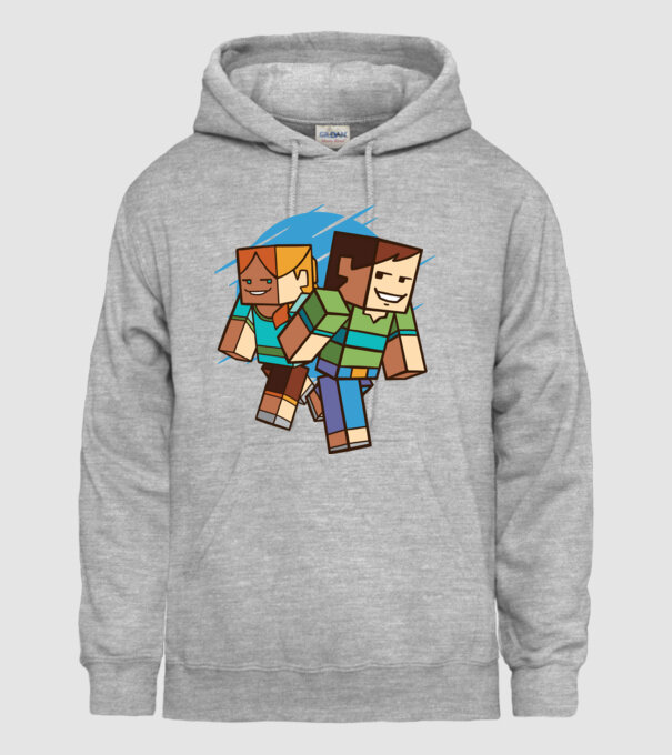 Minecraft model gri pe tricou