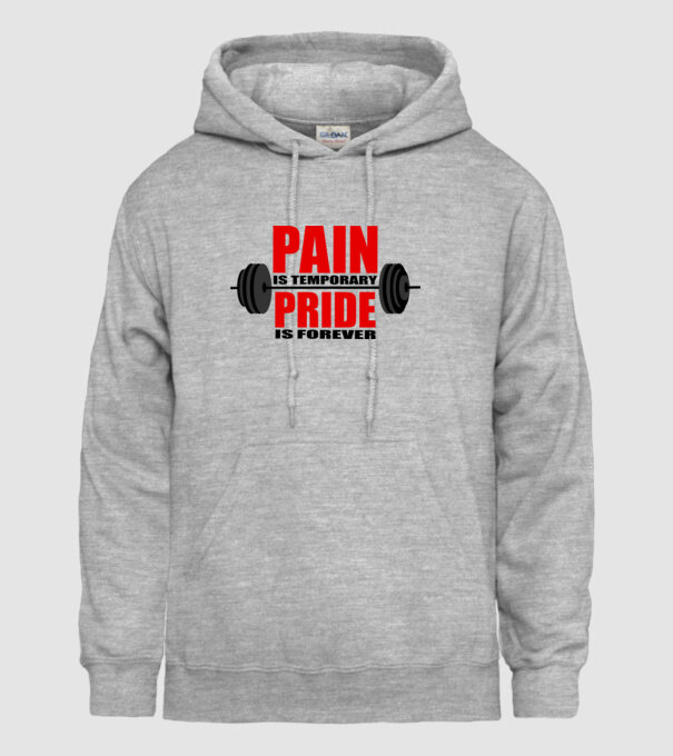 Pain is temporary model gri pe tricou