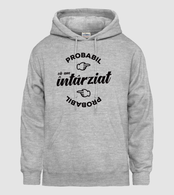 Probabil că am întârziat model gri pe tricou