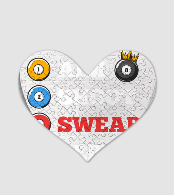 Aim swear shoot repeat - biliard v2 model alb pe tricou