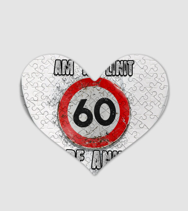 Am împlinit 60 de ani! model alb pe tricou