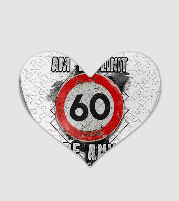 Am împlinit 60 de ani! model alb pe tricou