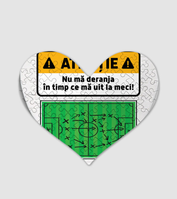 Atenție - Nu mă deranja, în timp ce mă uit la meci model alb pe tricou