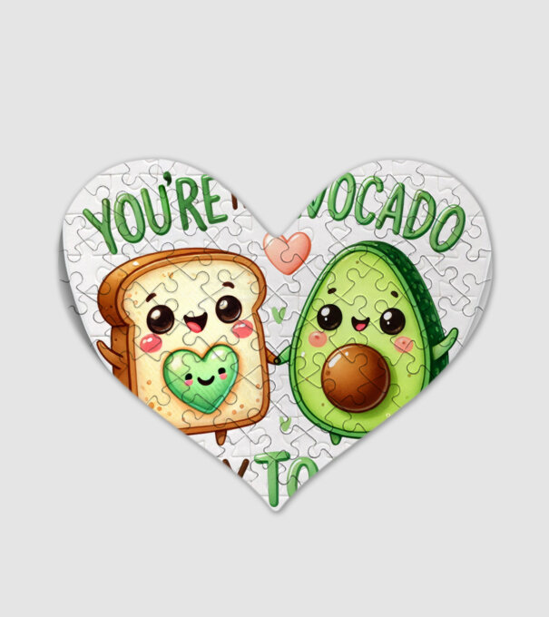 Avocado to my Toast model alb pe tricou