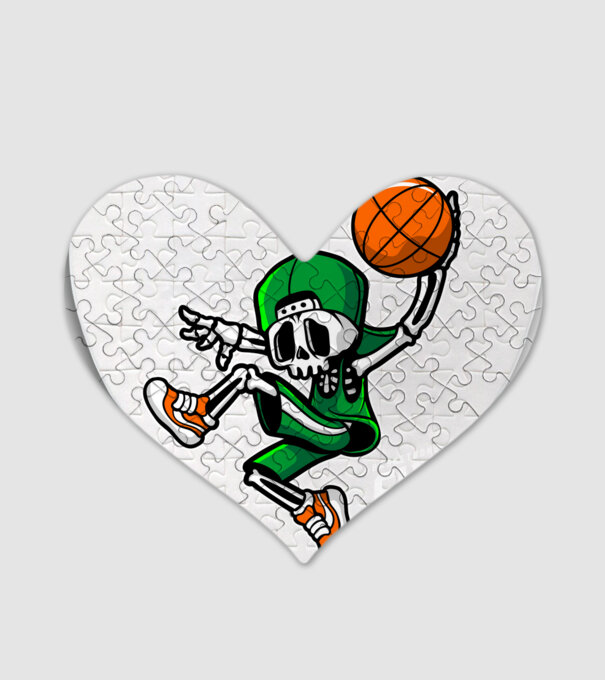 Basketbone model alb pe tricou