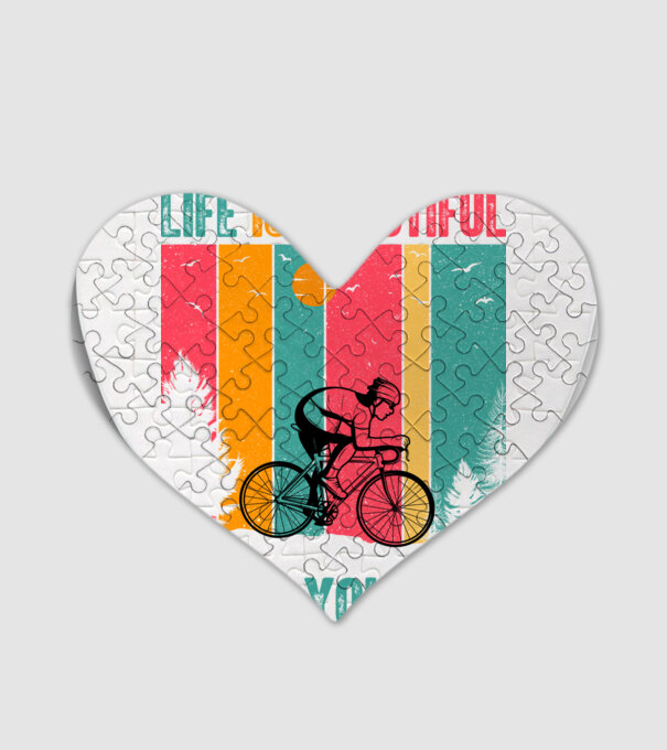 Beautiful ride model alb pe tricou