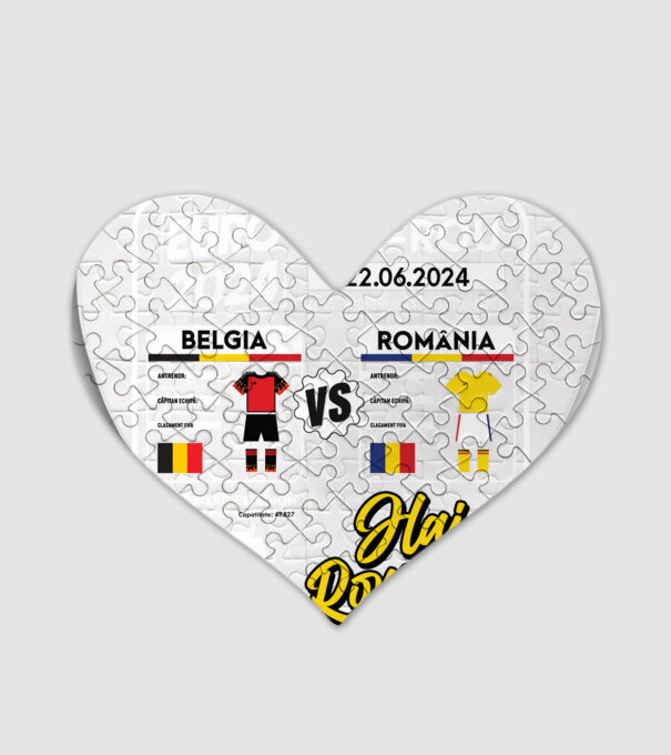 BEL-ROM euro 2024 calendar model alb pe tricou