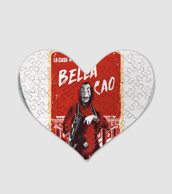bella ciao poster retro model alb pe tricou