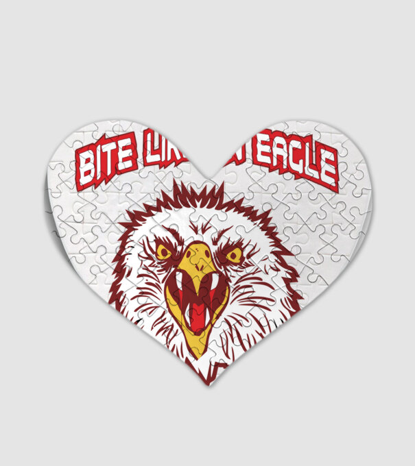 bite like an eagle cobra kai model alb pe tricou