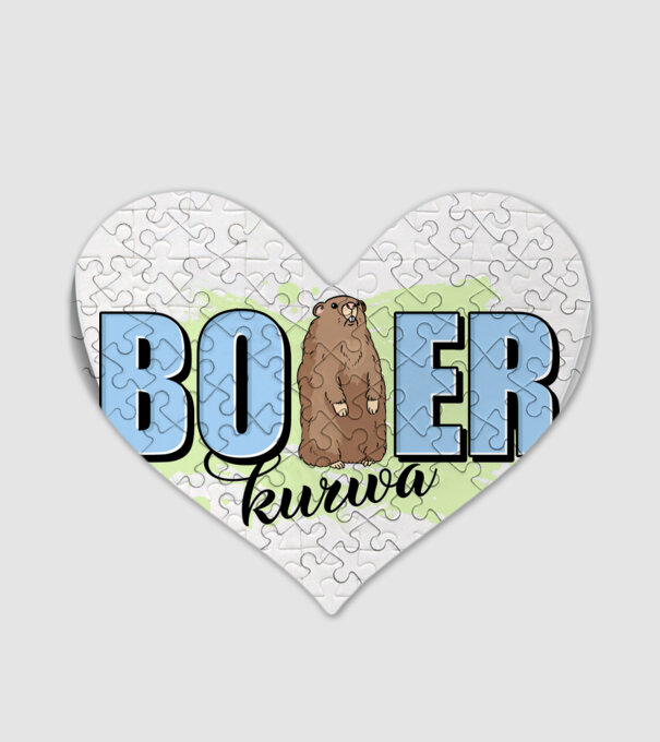 Bober Kurwa model alb pe tricou