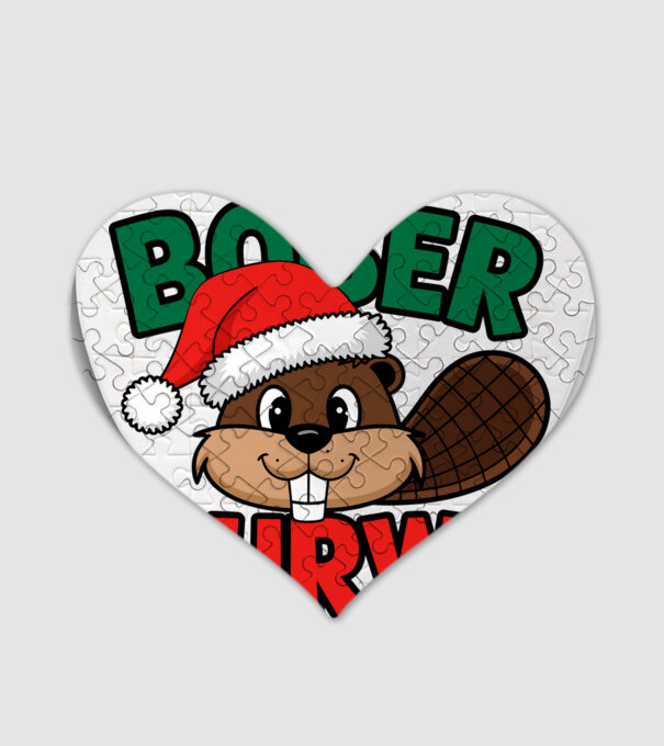 Bober kurwa xmas model alb pe tricou