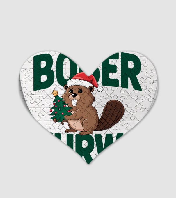 Bober kurwa xmas model alb pe tricou
