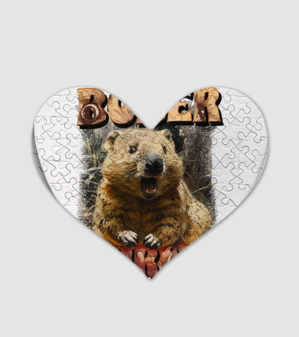 BOBER wombat model alb pe tricou
